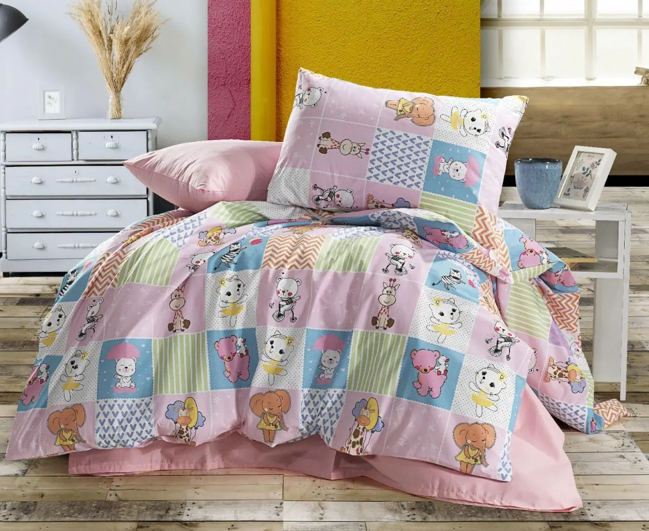 Постельное белье Cottony Tedy 1P (Pink)