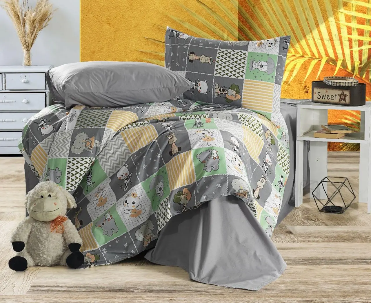 Постельное белье Cottony Tedy Euro (Gray)