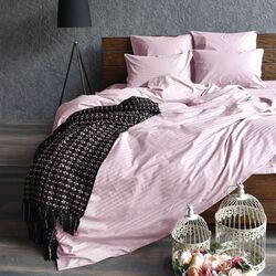 Простынь на резинке Cottony Stripe Satin de Lux 180x200x20/25 (Powdery Rose) Thumb