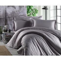 Простынь на резинке Cottony Stripe Satin de Lux 180x200x25 (Charcoal) Thumb