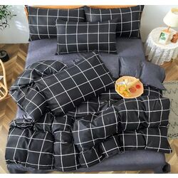 Постельное белье Elegant Home 11304-c (Black/Dark Grey/White)