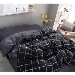 Постельное белье Elegant Home 11304-c (Black/Dark Grey/White) Thumb