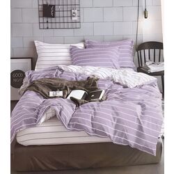 Lenjerie de pat Elegant Home 747-c (White/Lilac) Thumb