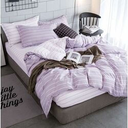 Lenjerie de pat Elegant Home 747-c (White/Lilac) Thumb