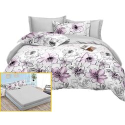 Постельное белье Elegant Home 8461-c (White/Grey/Lilac) Thumb