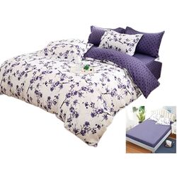 Lenjerie de pat Elegant Home 8467-c (White/Violet) Thumb