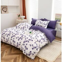 Lenjerie de pat Elegant Home 8467-c (White/Violet) Thumb