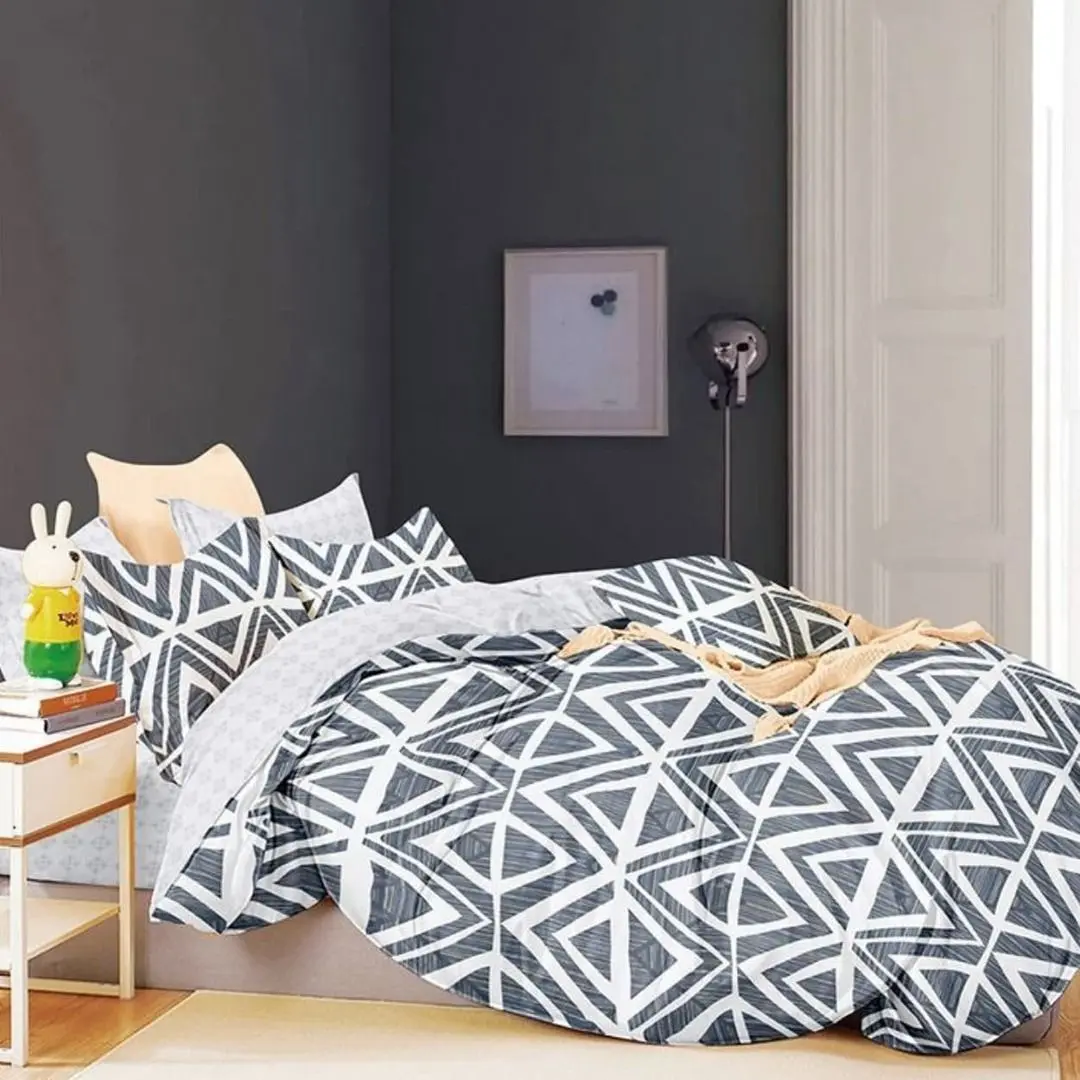 Lenjerie de pat Elegant Home 8731-c (Grey/White)