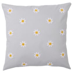 Husa pentru perna Ikea Nattslanda 50x50 (Model Floral Gri/Alb)