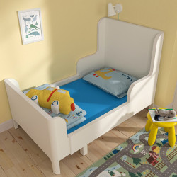 Cearsaf cu elastic junior Ikea Barndrom 80x130 (Albastru) Thumb