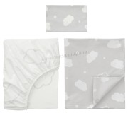 Lenjerie de pat pentru copii Ikea Ringduva 60x120 (Alb/Gri)