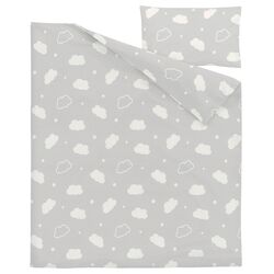 Lenjerie de pat pentru copii Ikea Ringduva 60x120 (Alb/Gri) Thumb
