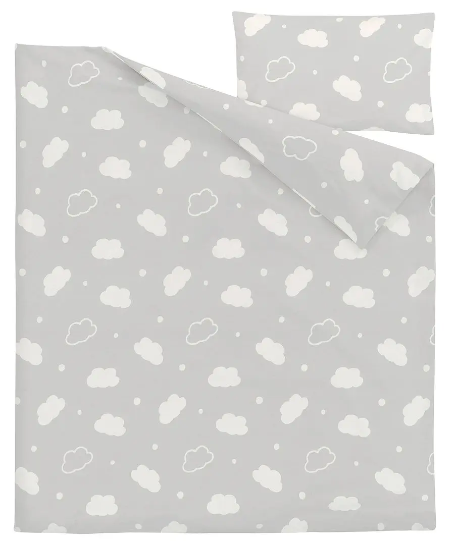 Lenjerie de pat pentru copii Ikea Ringduva 60x120 (Alb/Gri)