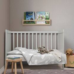 Lenjerie de pat pentru copii Ikea Ringduva 60x120 (Alb/Gri) Thumb