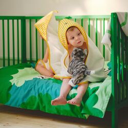 Lenjerie de pat pentru copii Ikea Gronfink 60x120 (Verde/Turcoaz) Thumb