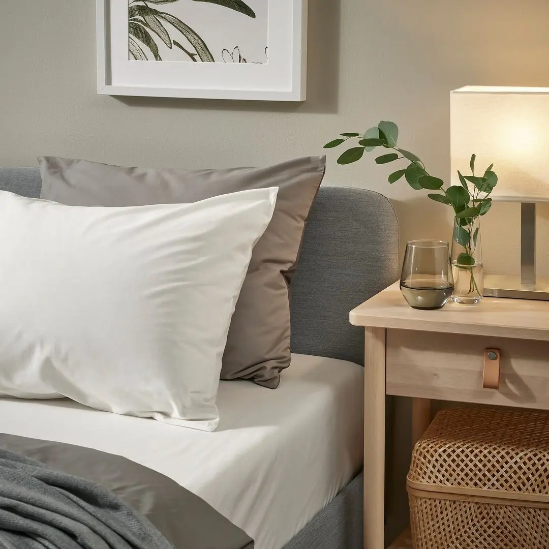 Cearsaf cu elastic Ikea Balsampoppel 160x200 (Alb)