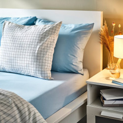 Cearsaf cu elastic Ikea Dvala 120x200 (Bleu) Thumb