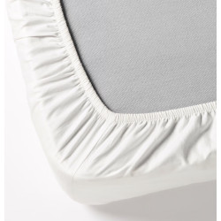 Cearşaf cu elastic Ikea Dvala 160x200 (Alb) Thumb