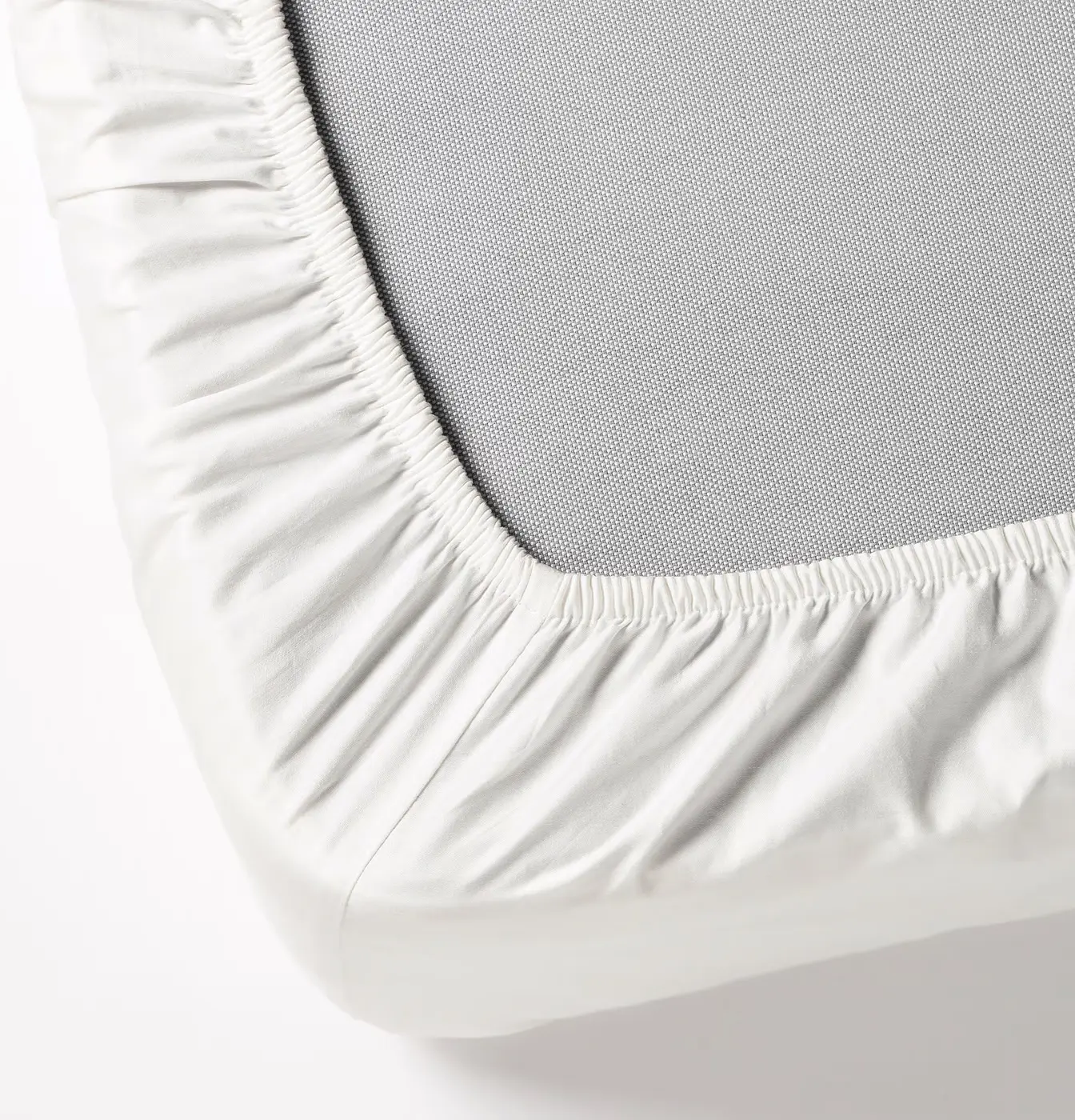 Cearşaf cu elastic Ikea Dvala 160x200 (Alb) - 2