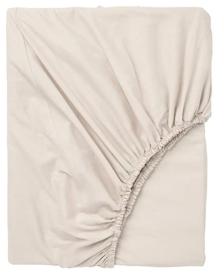 Простынь на резинке Ikea Dvala 160x200 (Бежевый)