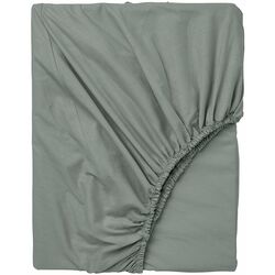 Простынь на резинке Ikea Dvala 160x200 (Серо-Зеленый)