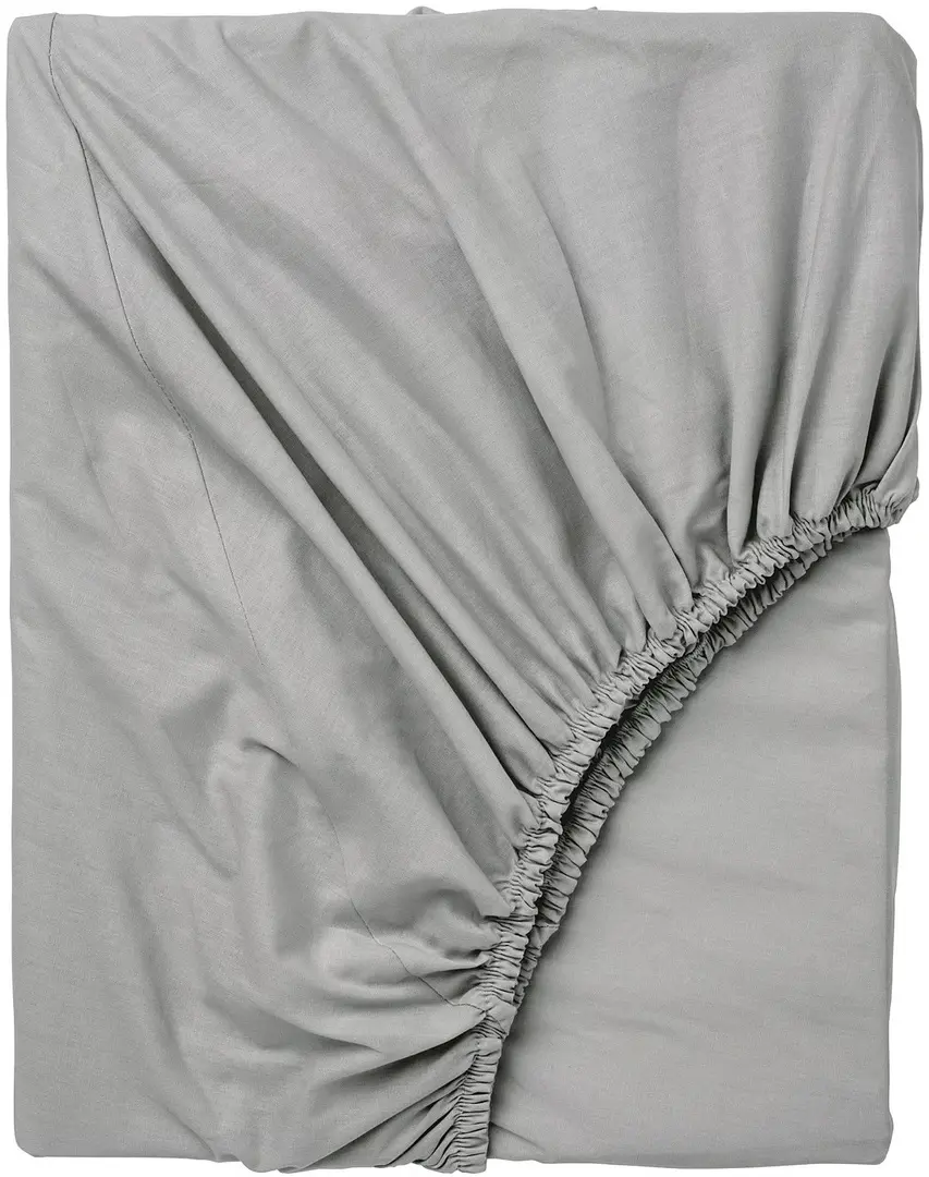 Простынь на резинке Ikea Dvala 160x200 (Серый)