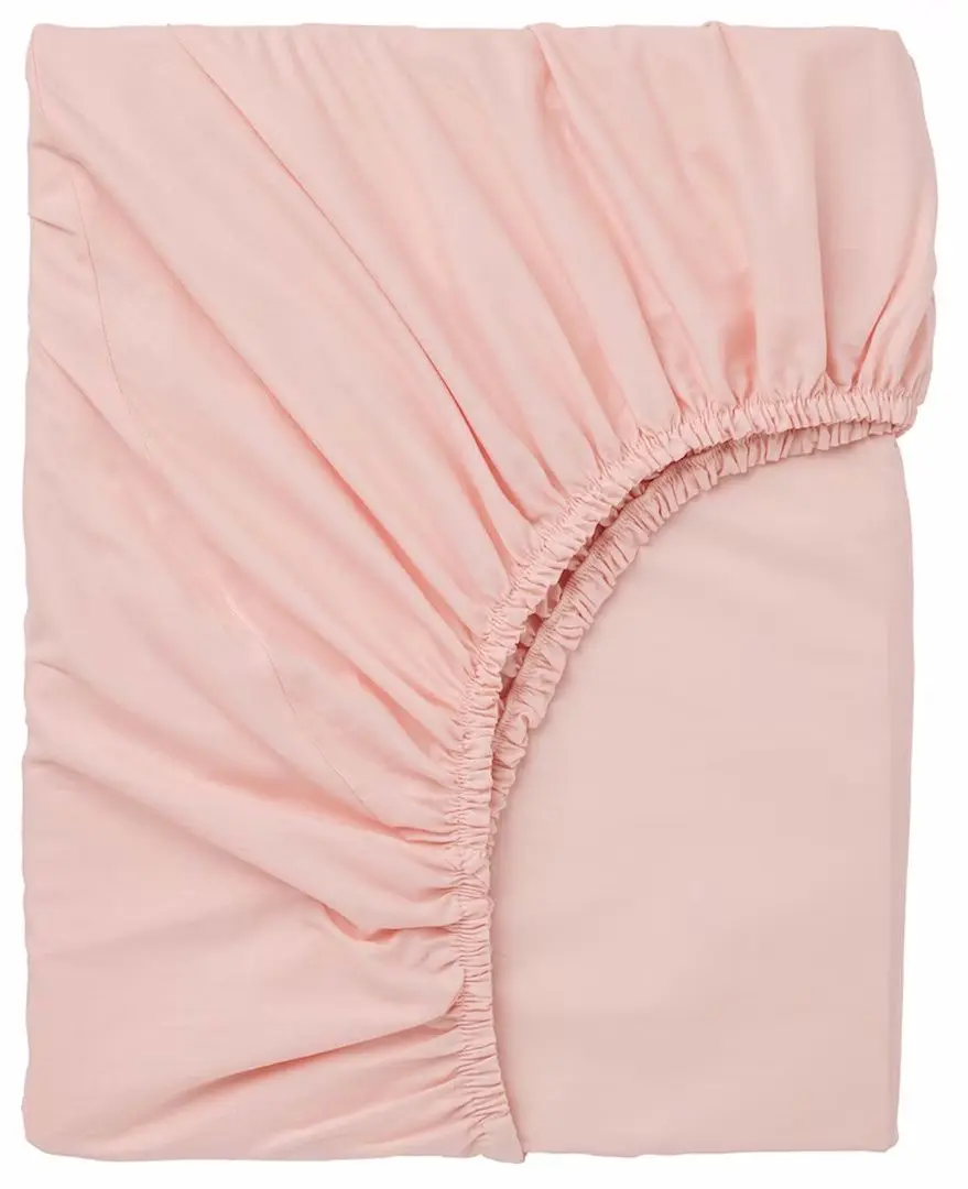 Простынь на резинке Ikea Dvala 160x200 (Светло-Розовый)