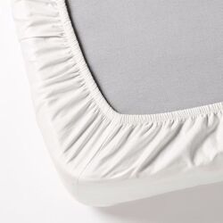 Cearsaf cu elastic Ikea Dvala 80x200 (Alb) Thumb