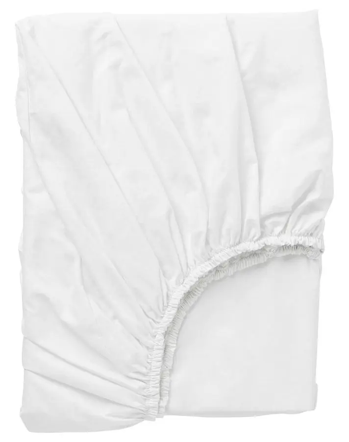 Cearşaf cu elastic Ikea Dvala 90x200 (Alb)