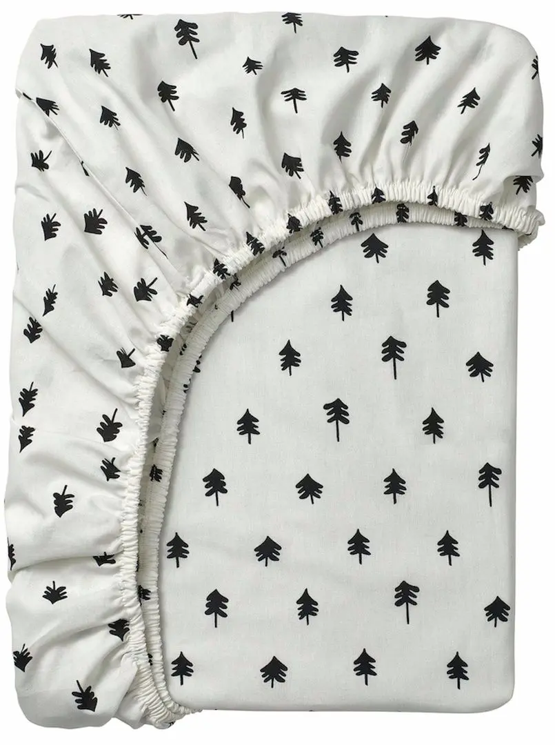 Cearsaf cu elastic Ikea Gronfink/Model Arbore 60x120 (Alb)