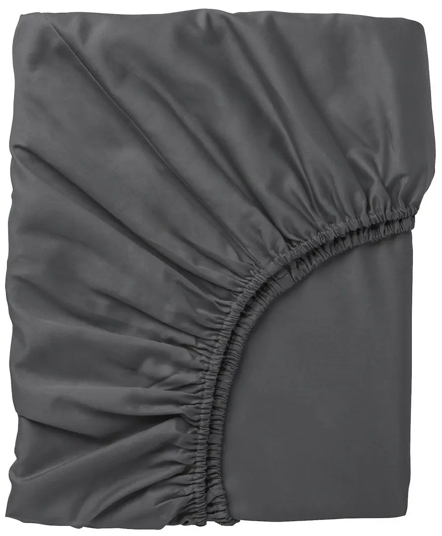 Cearsaf cu elastic Ikea Nattjasmin 140х200 (Gri Inchis)