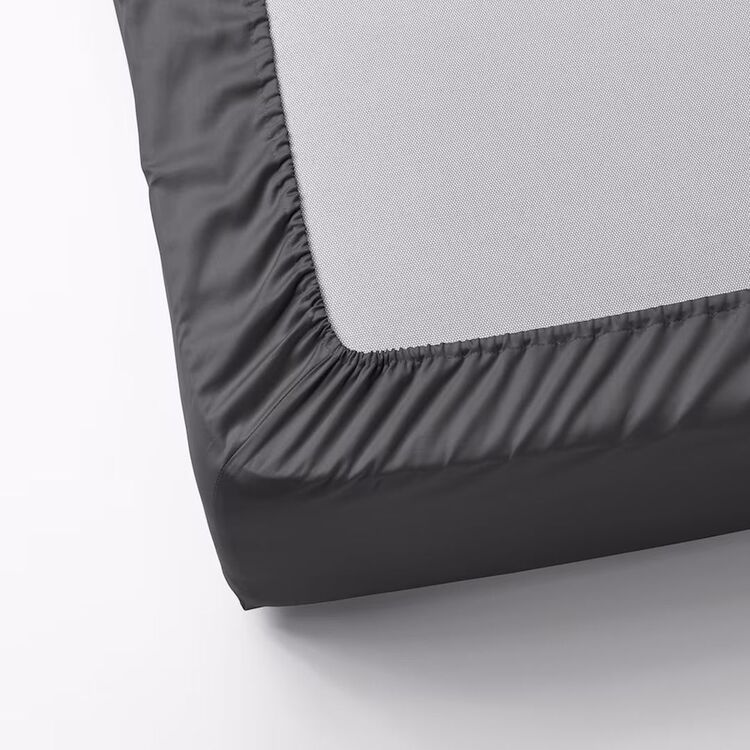 Простынь на резинке Ikea Nattjasmin 160x200 (Темно-Серый) купить в ...