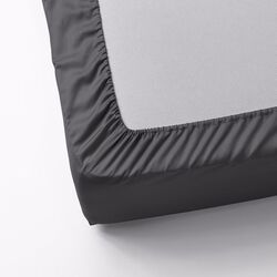 Cearsaf cu elastic Ikea Nattjasmin 160x200 (Gri Inchis) Thumb