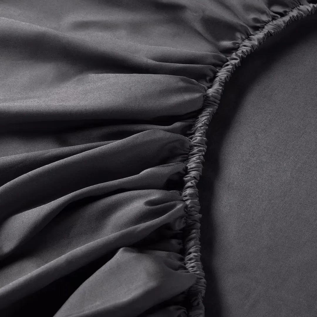 Cearsaf cu elastic Ikea Nattjasmin 160x200 (Gri Inchis)