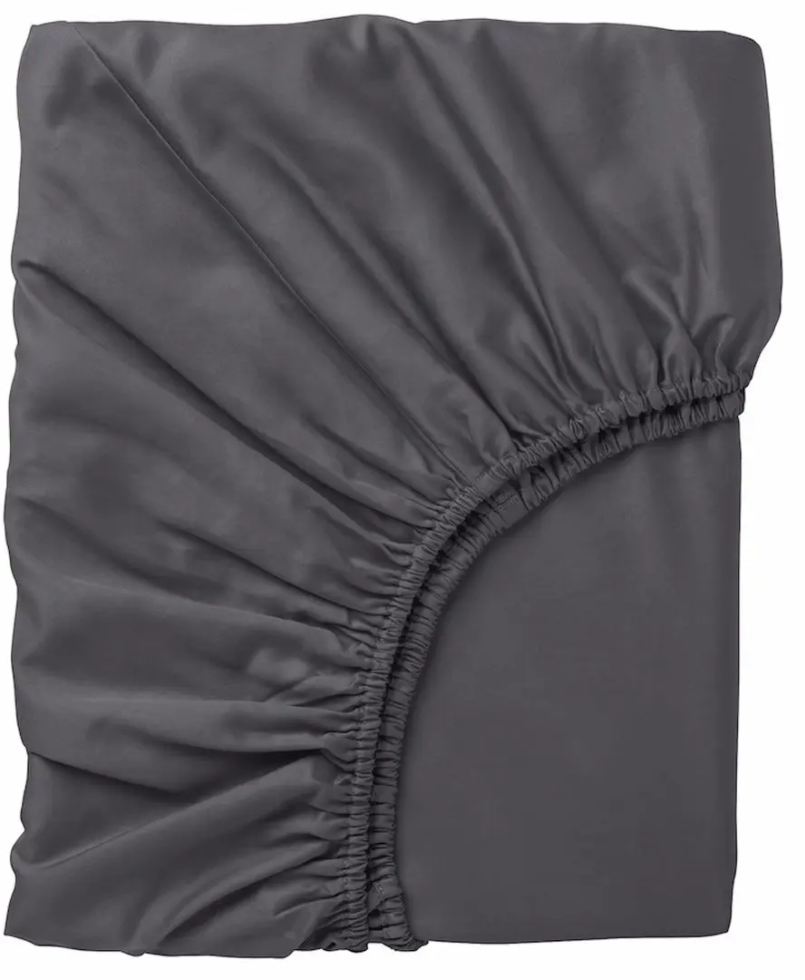 Cearsaf cu elastic Ikea Nattjasmin 90x200 (Gri Inchis)