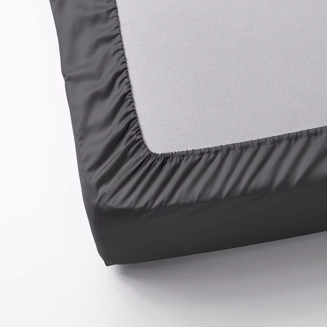 Cearsaf cu elastic Ikea Nattjasmin 90x200 (Gri Inchis)