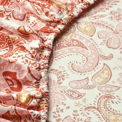 Cearsaf cu elastic Ikea Rodgersia 140x200 (Roz/Alb) Thumb