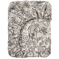 Простынь на резинке Ikea Rodgersia 140x200 (Серый/Белый)