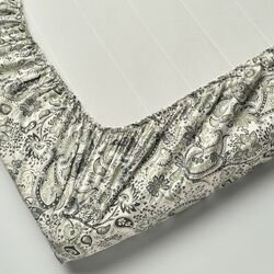 Простынь на резинке Ikea Rodgersia 140x200 (Зеленый/Белый) Thumb