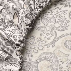 Cearsaf cu elastic Ikea Rodgersia 160x200 (Gri/Alb) Thumb