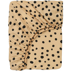 Cearşaf cu elastic Ikea Sandlopare 90x200 (Maro deschis/Negru)