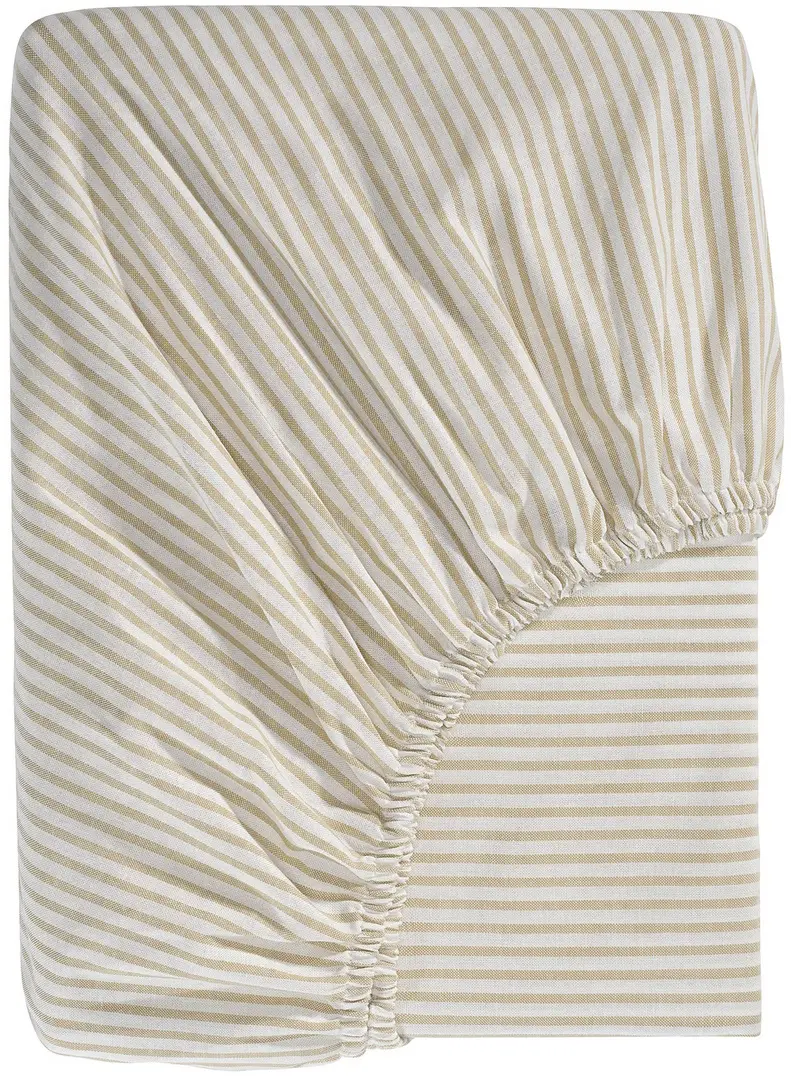 Cearşaf cu elastic Ikea Solfibbla 140x200 (Bej/Alb)