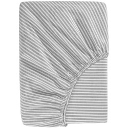 Cearşaf cu elastic Ikea Solfibbla 140x200 (Gri/Alb)