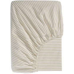 Cearşaf cu elastic Ikea Solfibbla 180x200 (Bej/Alb)