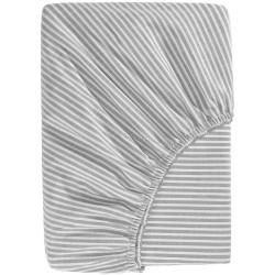 Cearşaf cu elastic Ikea Solfibbla 180x200 (Gri/Alb)