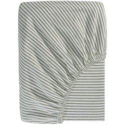 Cearşaf cu elastic Ikea Solfibbla 180x200 (Verde/Alb)