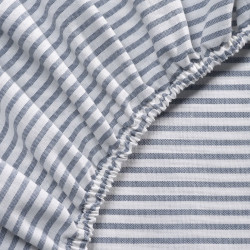 Cearşaf cu elastic Ikea Solfibbla 90x200 (Albastru/Alb) Thumb