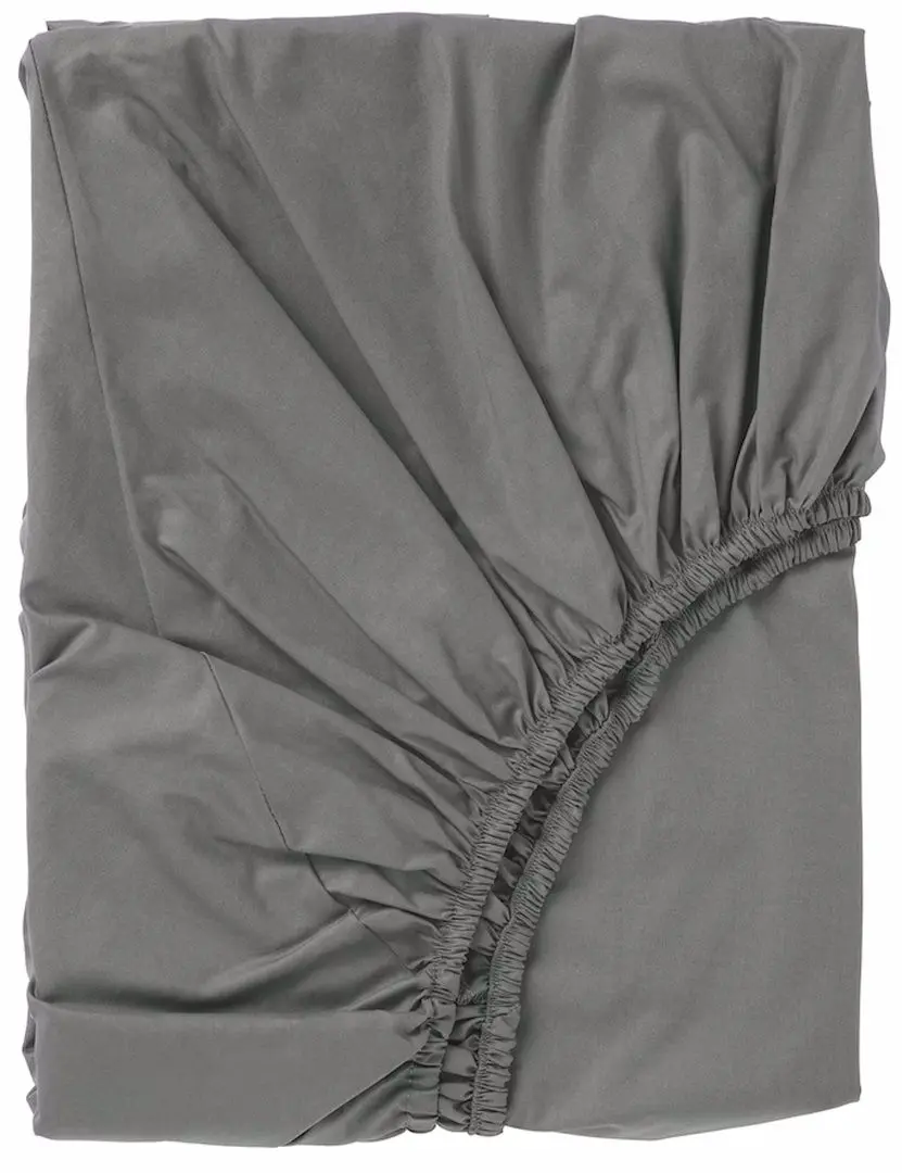 Простынь на резинке Ikea Ullvide 140x200 (Серый)