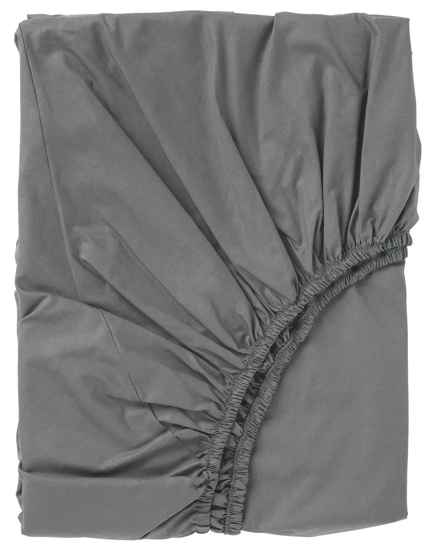 Простынь на резинке Ikea Ullvide 180x200 (Серый)