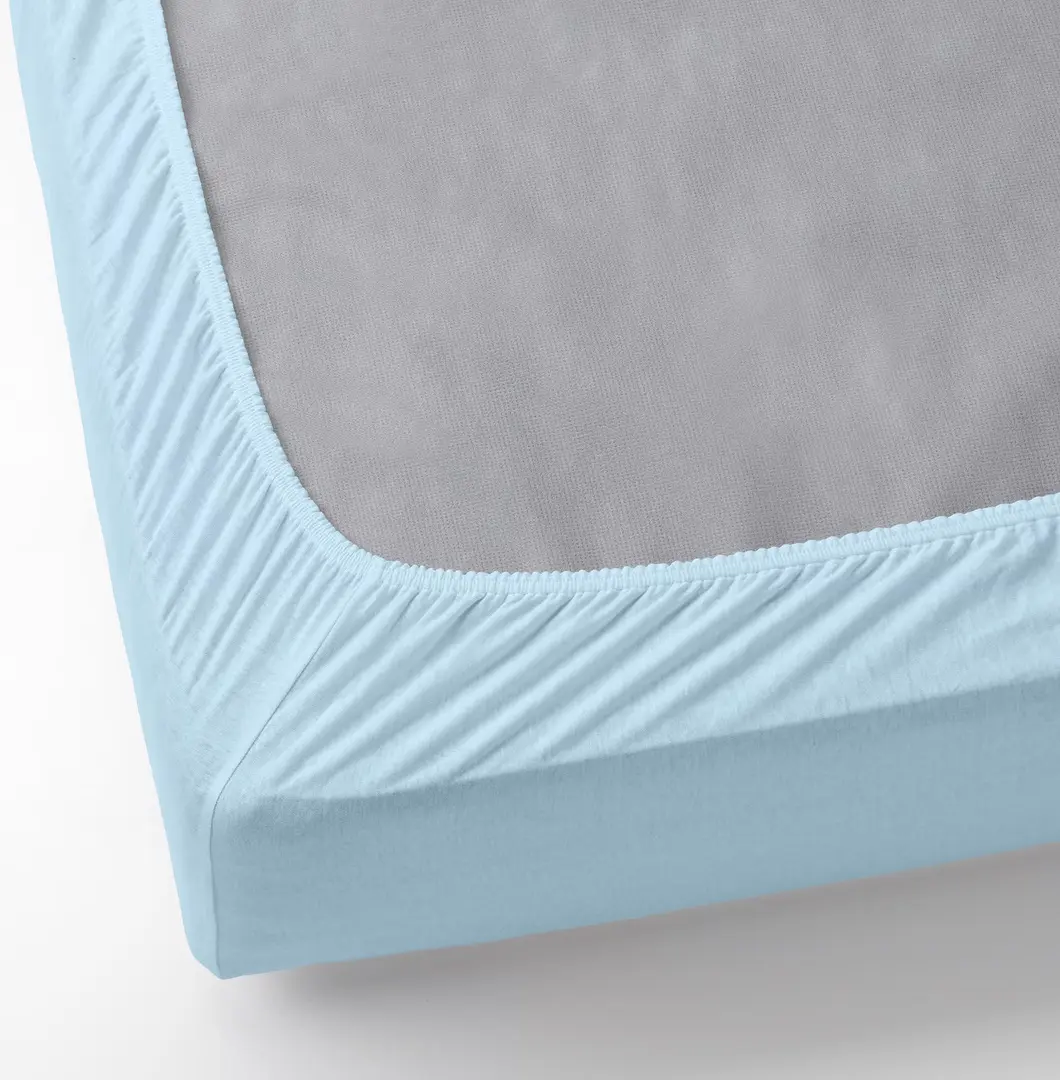 Cearşaf cu elastic Ikea Varvial 120x200 (Bleu) - 3